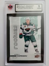 Kirill Kaprizov 2020-21 Top Shelf Rookie Hockey Card #386/500 KSA Graded 8!!!