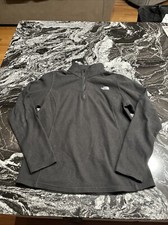 The North Face Women s TKA 100 1/4 Zip Glacier Fleece Black Size Large