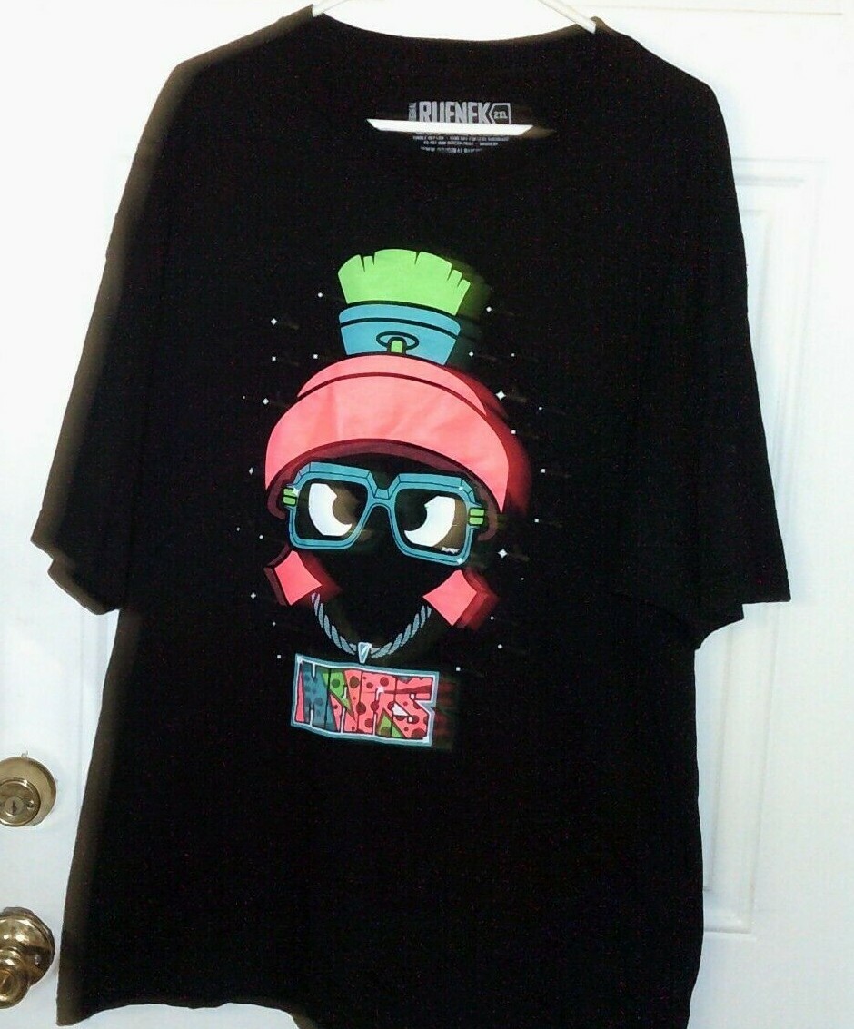 マービン・ザ・マーチャン Tシャツ ブラック VINTAGE BLACK MARS BLACKMAN MARVIN THE MARTIAN T.SHIRT SIZE 2XL (4