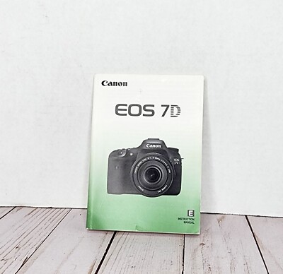 Canon EOS 7D Camera Instruction Manual Only