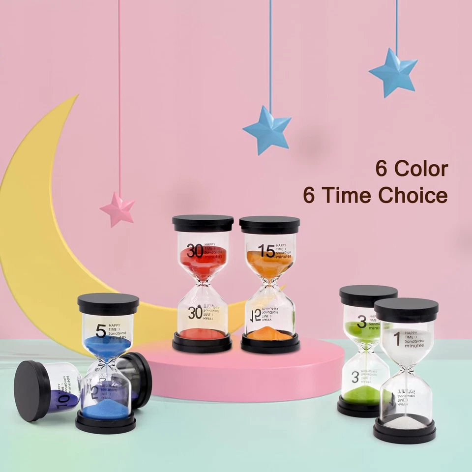 Sand Timer Hourglass Sand Timers Colorful 1/3/5/10/15/30 Minutes Sandglass Ti... - Image 3 of 4