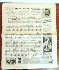 GIORNALE IL MATTINO ILLUSTRATO WITH PIEDIGROTTA 1932 MUSICAL SCORE