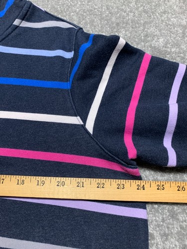 Lands' End Women Multicolor Striped Hoodie Size 1X Cotton Long Sleeve - Picture 11 of 11