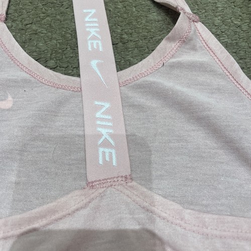 NIKE WOMENS DRY ELASTIKA TANK TOP TRAINING GYM SPORTS DN4743 630 PINK SIZE XS - Picture 7 of 8