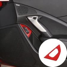 Door Handle Lock Switch Button Cover Trim For  Corvette C7 2014-2019