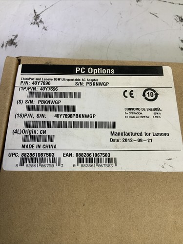 Lenovo ThinkPad 65W 20V Ultraportable AC Adapter 40Y7696 - NG D1D - Photo 2 sur 4