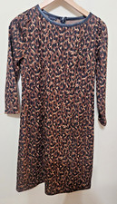 Talbots Sweatshirt Dress Size 4 Leopard Print Long Sleeve