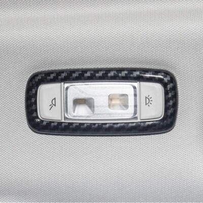 Car Rear Roof Reading Light Frame Trim Carbon Pattern For BMW 5 Series G30 G38