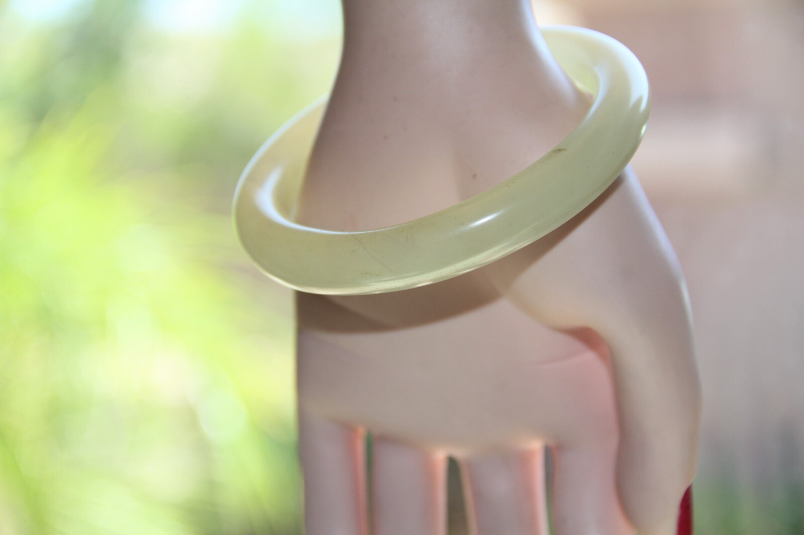 Solid Jade Round Bangle Bracelet. Gorgeous Beauti… - image 7