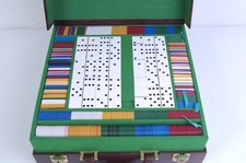 Lederkoffer Vintage Poker Roulette Chips Dopp...