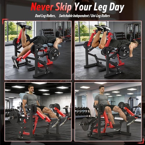 Leg Extension & Curl Machine for Hamstring and Quad Lower Body Workout ...