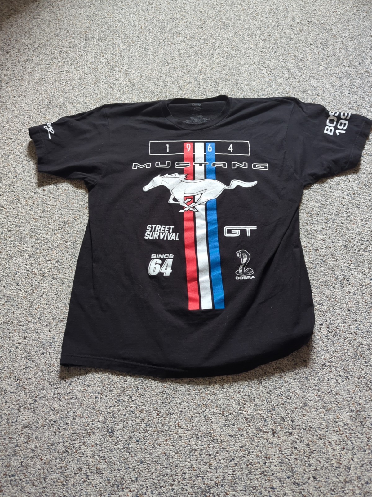 PONY Camicia Ford Mustang uomo XL nera con grafica. Licenza Leggi Descrizione