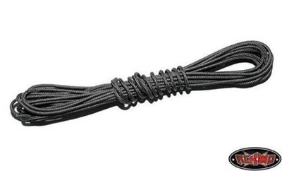 WROUGH Dyneema Kinetic - Corda sintetica per verricello, 1/4 x 50 ft, corda da traino per fuoristrada ATV, 4,5 kg, con manicotto protettivo nero e ditale in acciaio inox, per fuoristrada UTV