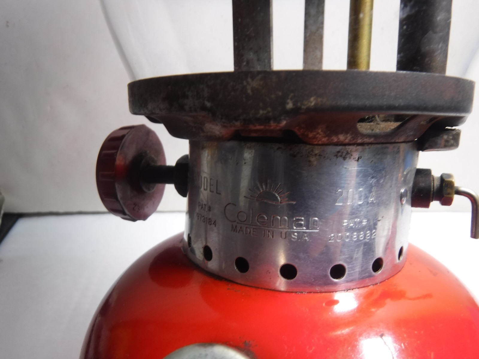 1955 Model 200A Red Coleman Gas Lantern “Sunshine of the Night”