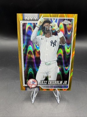 2026 Topps Chrome GOLD Refractor JAZZ Chisholm Jr. #’d 15/50, YANKEES! 🔥🔥🔥