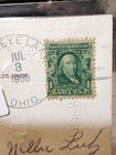 Patriotic Multicolor Postcard w/ 1c Benjamin Franklin Stamp, Ohio Cancel — photo 3