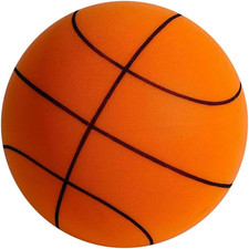 Silent Basketball Size 7 29.5" , Grooved Airless Indoor Basketball, Highly Elas