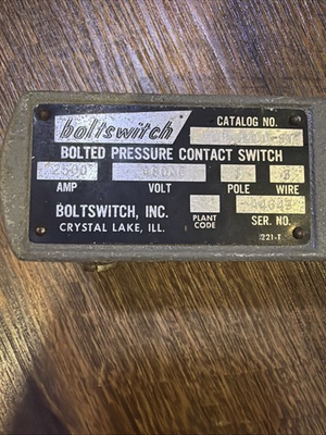 #ad #ad BOLTSWITCH Bolted Pressure Contact Switch Replacement HANDLE ONLY $150.00