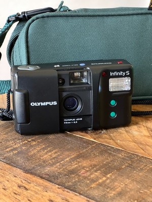 Olympus Infinity S Point & Shoot 35mm Film Camera Film Tested Works!