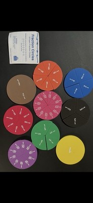 Teacher Created Resources Foam Fraction Circles Math Manipulative/Homeschool
