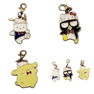 Sanrio Collectible Key Charms Bad Badtz Maru Pompompurin Pochacco Japan LOT