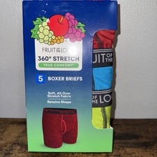 Fruit Of The Loom Boy's 5 Pack Boxer Briefs Size Small 6-7