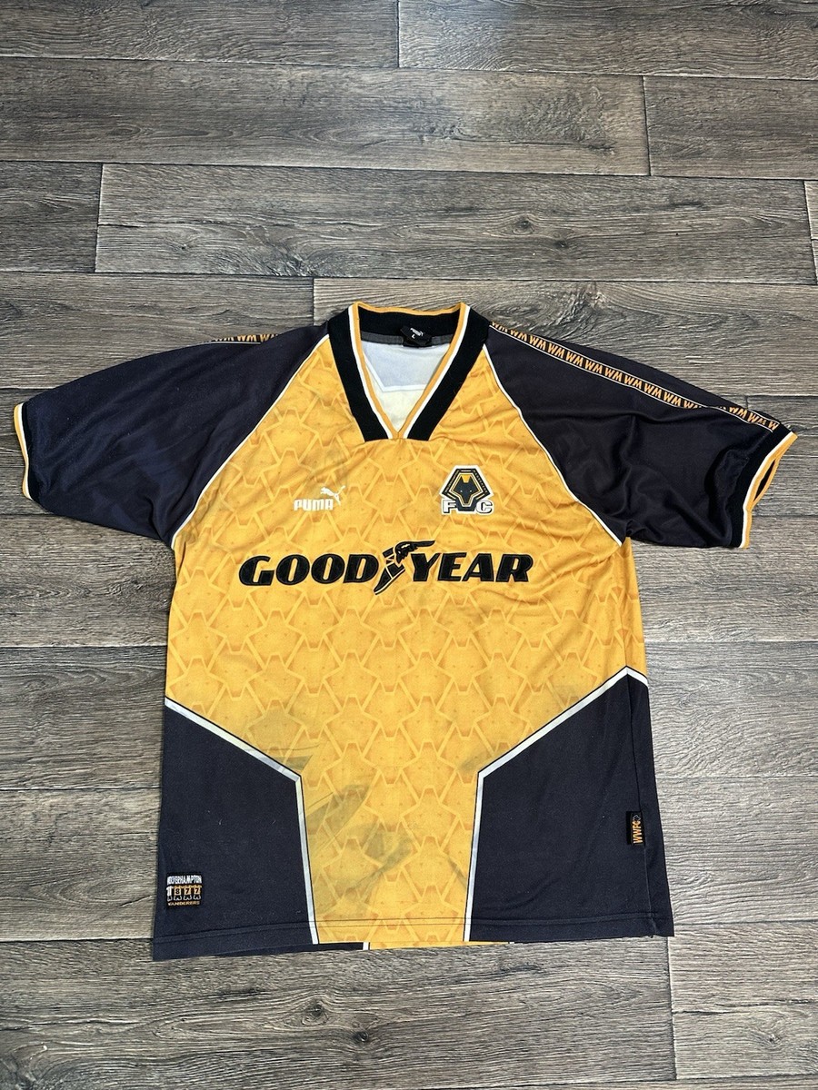 Vintage Wolverhampton Wanderers Home Football Jersey 1996/98 Large