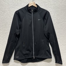 Nike Dri Fit Women s Black Full Zip Long Sleeve Jacket Size Large