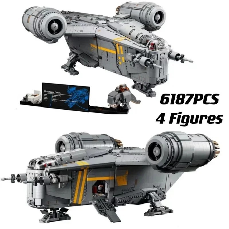 Vaisseau Razor Crest UCS 75331 de 6187 pièces, maquette collector haut de gamme star de la galaxie