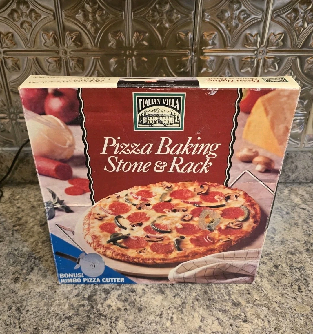 New Italian Villa Pizza Baking Stone & Rack 12.5" and Pizza cutter
Opens in a new window or tab