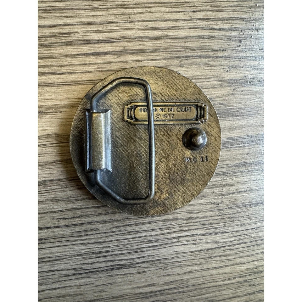 De colección 77 Do It the Dirt Bike Motocicleta MX Carreras Cinturón Hebilla Latón Indiana Metal Foto 2 de 4