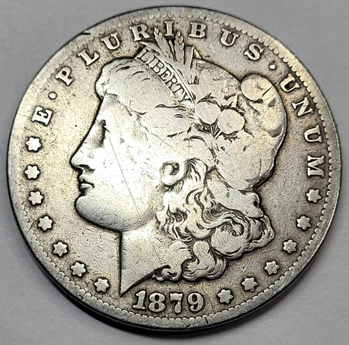 1879 CC Carson City U.S. Silver Morgan Dollar - VG / Cleaned