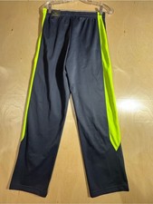 tek gear Black Training Pant with Neon Yellow Logo Size 14/16
