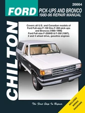 Ford and Bronco Chilton Shop Service Repair Manual (Does not include diesel)