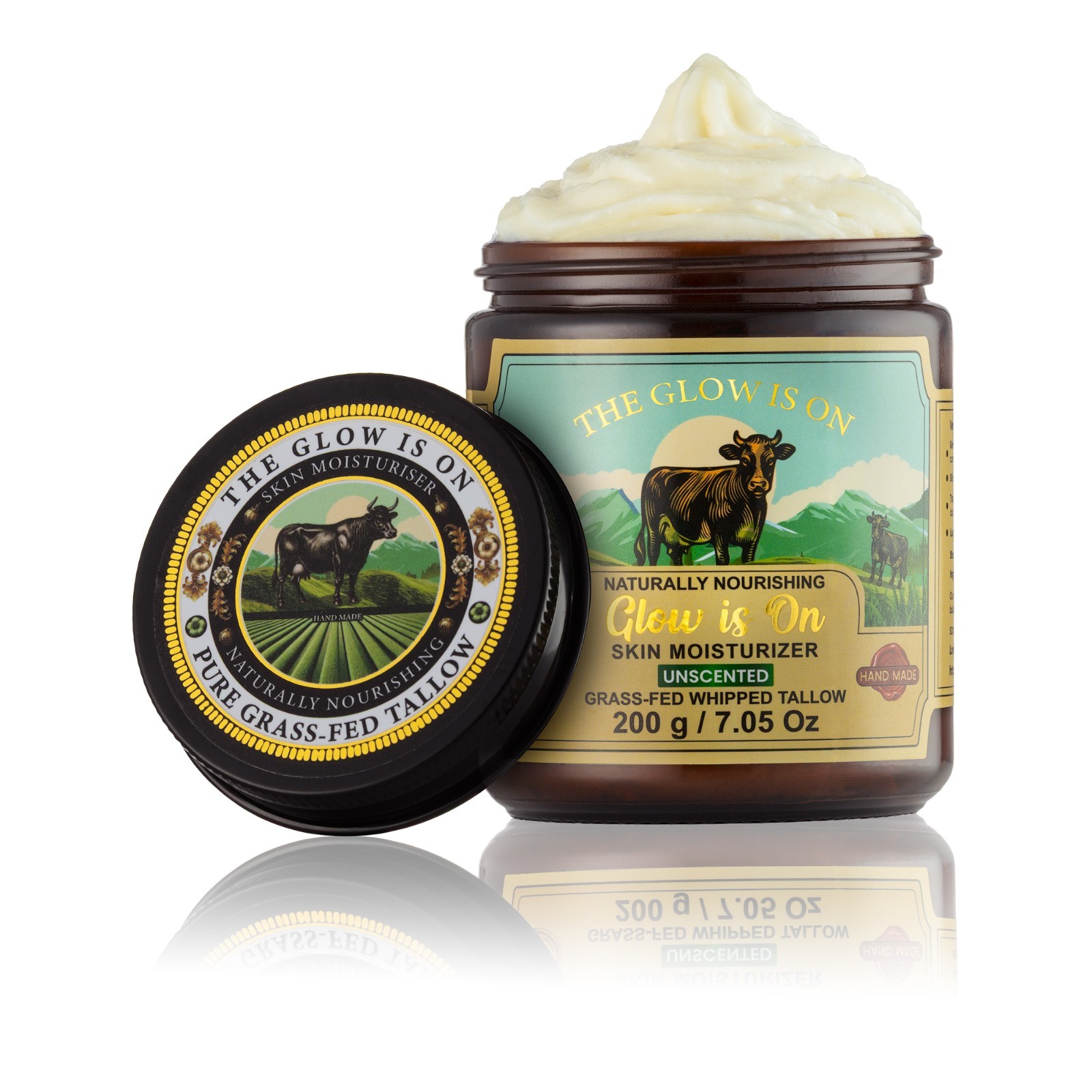 The Glow is On Unscented Grass-Fed Tallow 200g