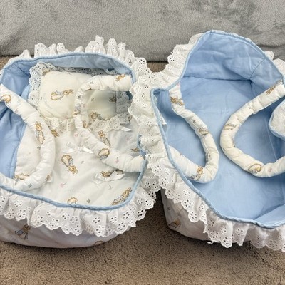Cuddle My Dolly Peter Rabbit Baby Carrier Lot Of 2 One Bedding Set Vintage 90s