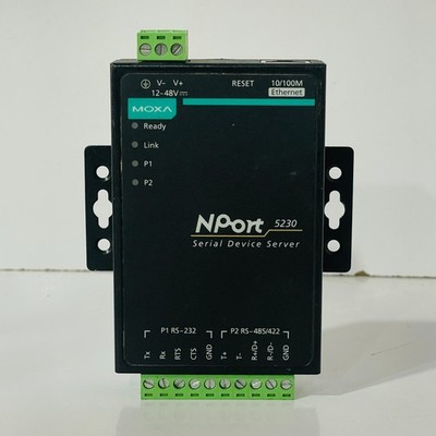 MOXA NPORT 5230 2-PORT SERIAL DEVICE SERVER RS-232/422/485 ETHERNET GATEWAY
