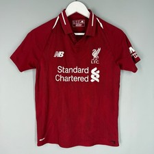 LIVERPOOL ANFIELD 2018 2019 HOME FOOTBALL SHIRT JERSEY BOYS L