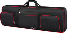 76 Key Keyboard Case, Soft Padded Piano Case with Handle and Adjustable Shoulder