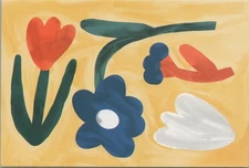 Modern Abstract Floral Art 4x6 Image Card NEW 2025 Blank Back