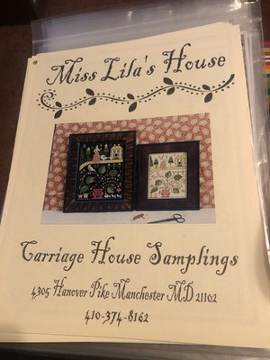 2x Carriage House Samplings Charts - Miss Lila's House & Patty Petersilie -