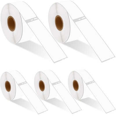 5Rolls/1750Labels 30252 Address Labels 1-1/8'' x 3-1/2'' for DYMO Labelwriter 450