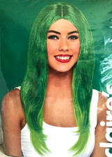 Green Claire's Lady Girl Wig Women's Long Straight Full Hair Cosplay Party Glam