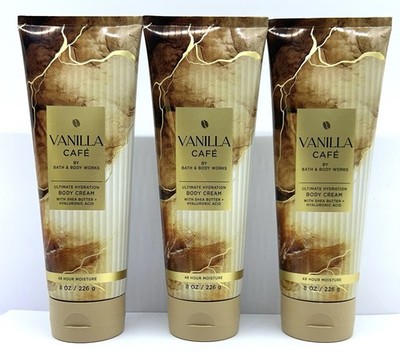 3 BATH & BODY WORKS VANILLA CAFE WOMEN BODY CREAM 8 OZ ULTIMATE HYDRATION NEW