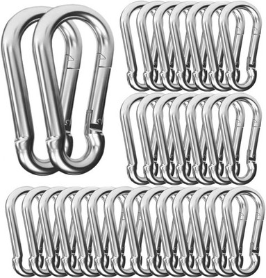 30 Pack M4 Mini Carabiner Clips 1.57 Inch Spring-Loaded Snap Hooks Outdoor