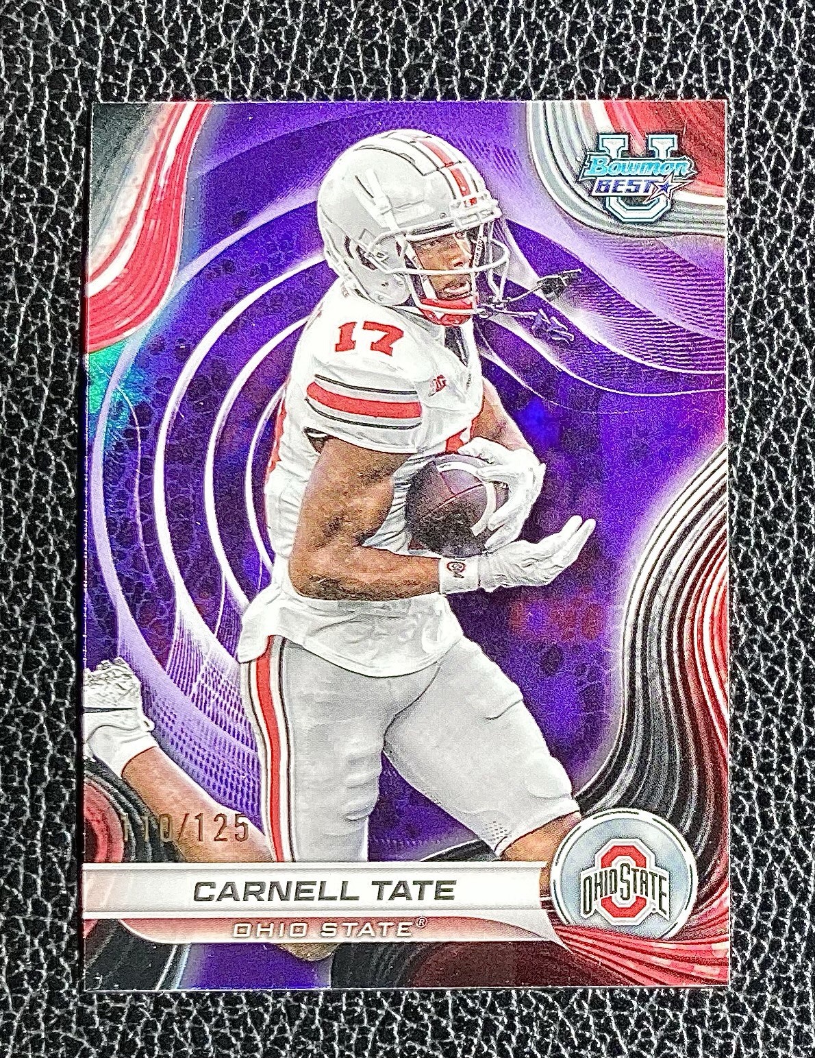 2024 Carnell Tate Bowman Best U Purple Refractor #47 110/125 Ohio State