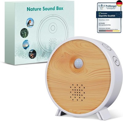 Satisure Naturgeräusche Box mit Bewegungsmelder, Wandhalterung Timer, 