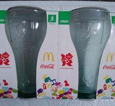MacDonalds Coca Cola London 2012 Olympic Games Glasses X 2 Green Athletics