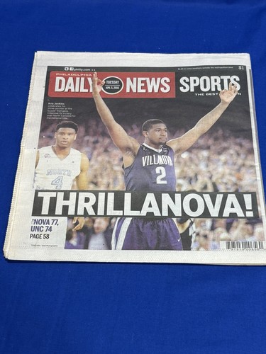 RARE! 2016 Villanova Wildcats NCAA Basketball Champions Newspaper Phila Daily - Picture 3 of 7