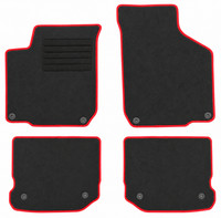 FußMatten Set FüR VW Golf 4 IV 2001-2003 Autoteppiche Mit 100% Passform Rot